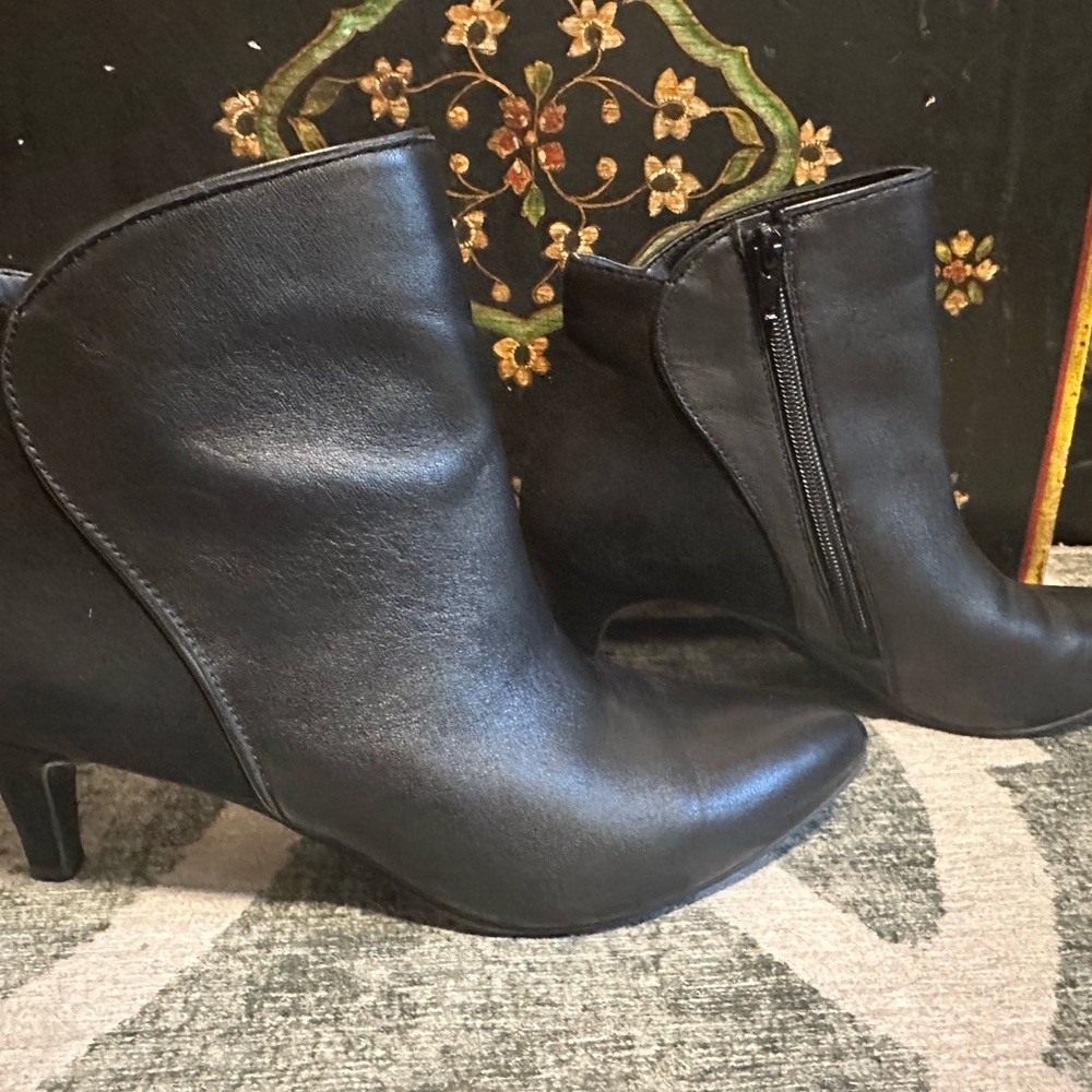 Alfani Kitten Heel Black Ankle Boots